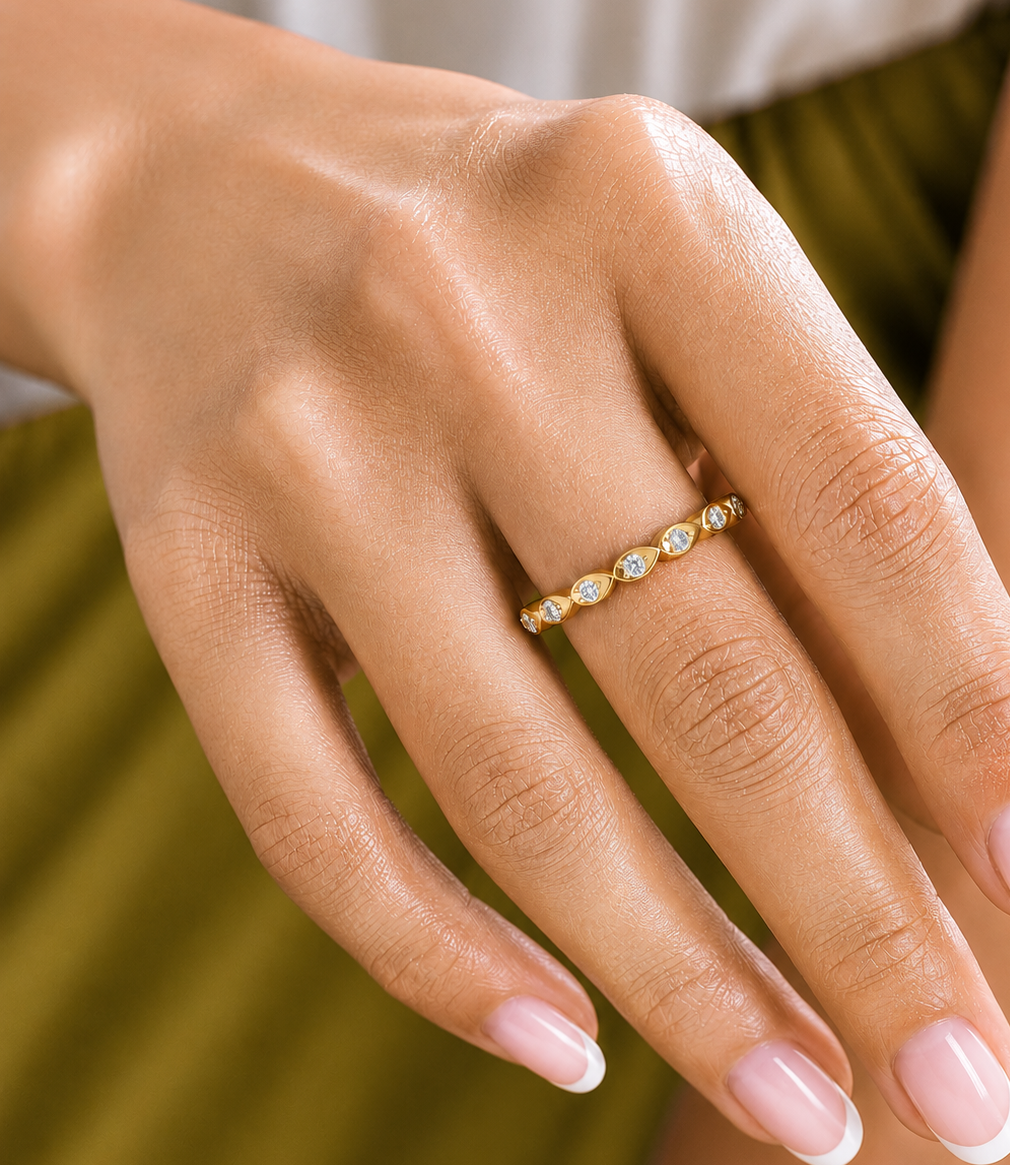 Unique Lab grown Or Natural Round Cut Engagement Ring For Women's In 14K Solid Gold - HIGHCARAT DIAMONDS