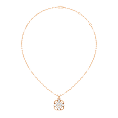 Unique Round Cut Diamond Pendant In 14K Solid Gold Personalized Jewelry For Women's