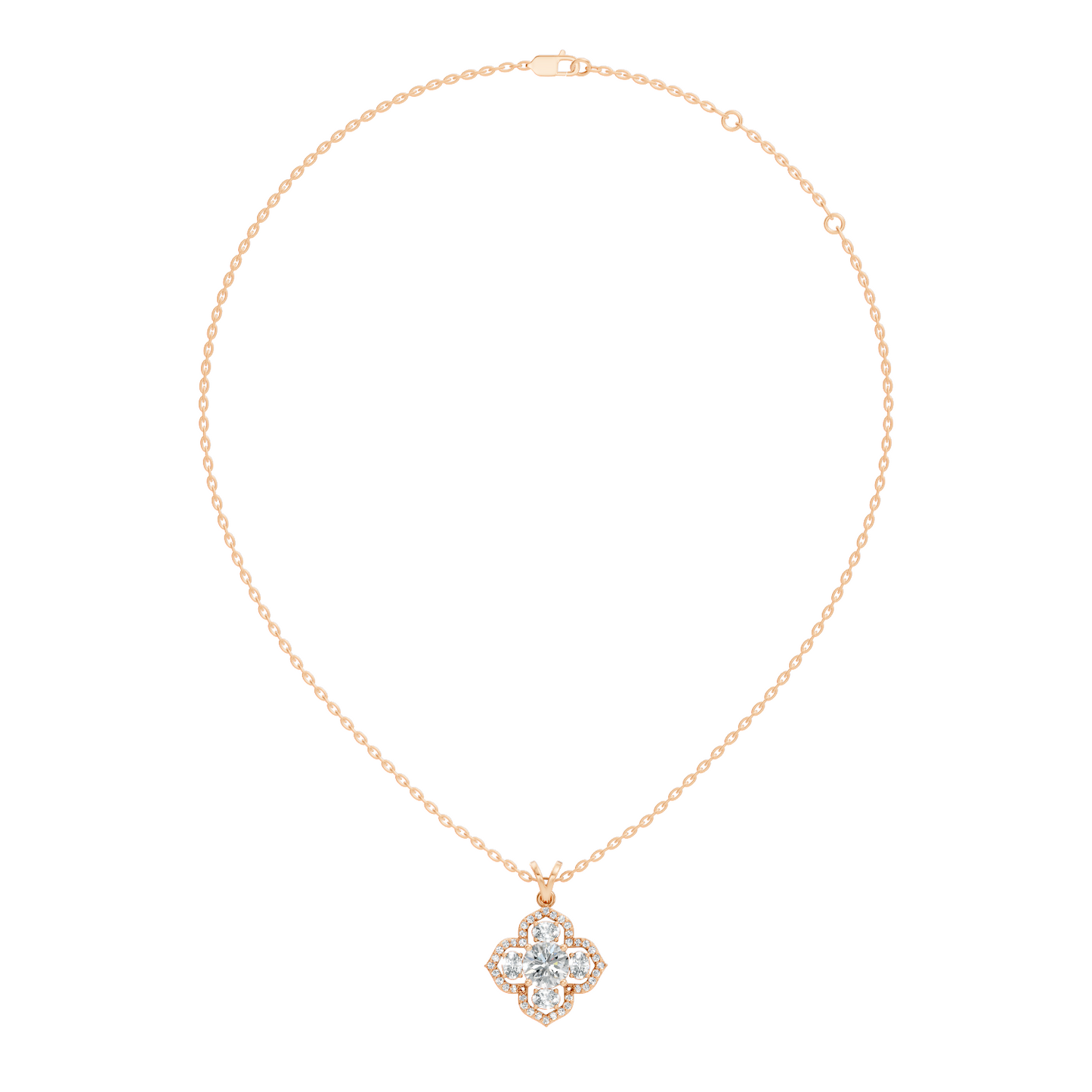 Elegant Round Lab-Grown Diamond Pendant In Colorless White Gold Perfect Gift - HIGHCARAT DIAMONDS