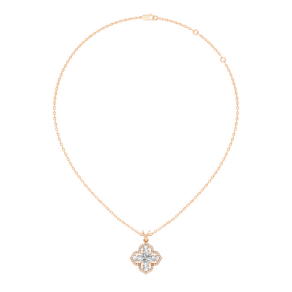 Elegant Round Lab-Grown Diamond Pendant In Colorless White Gold Perfect Gift - HIGHCARAT DIAMONDS