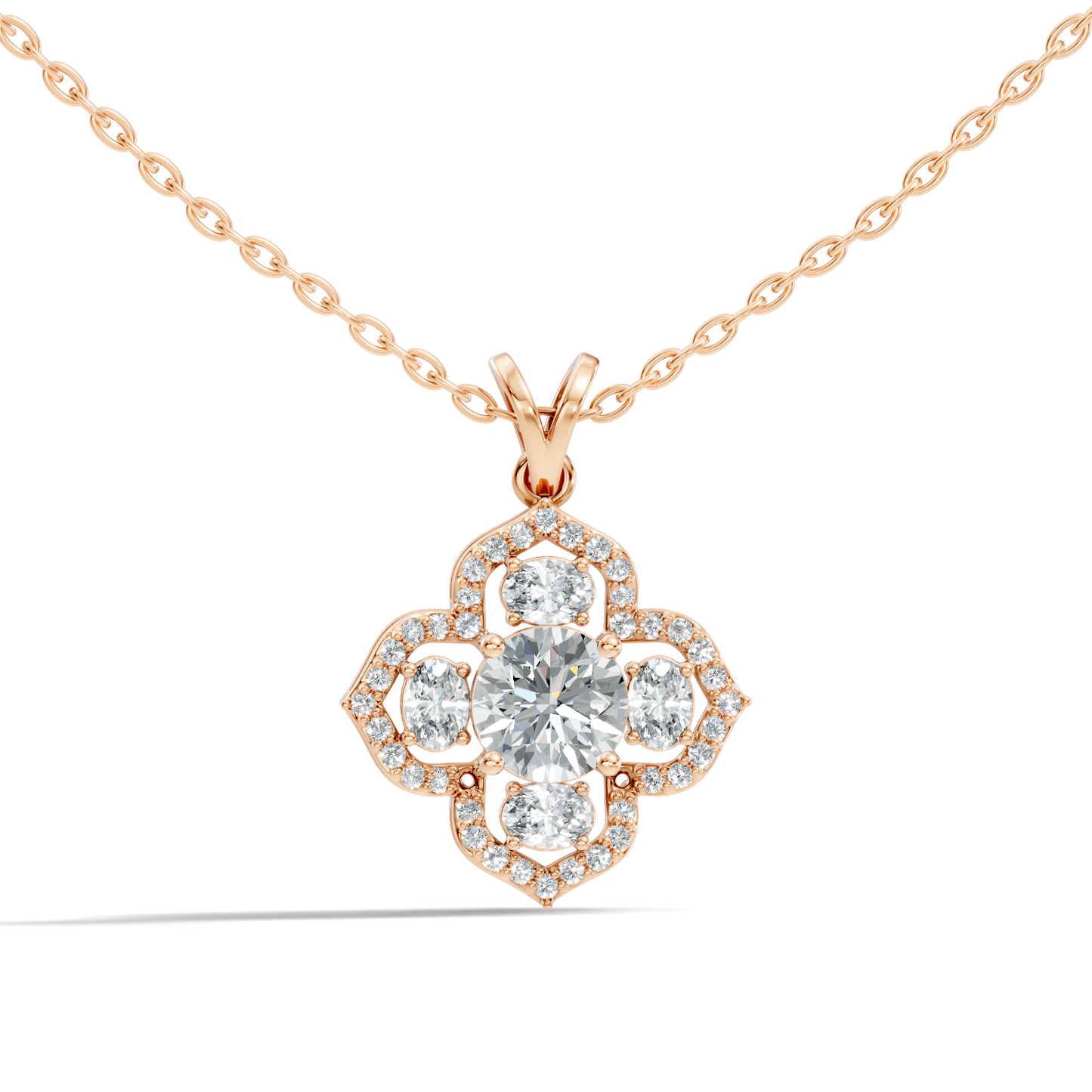 Elegant Round Lab-Grown Diamond Pendant In Colorless White Gold Perfect Gift - HIGHCARAT DIAMONDS