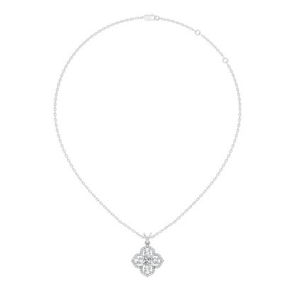 Elegant Round Lab-Grown Diamond Pendant In Colorless White Gold Perfect Gift - HIGHCARAT DIAMONDS