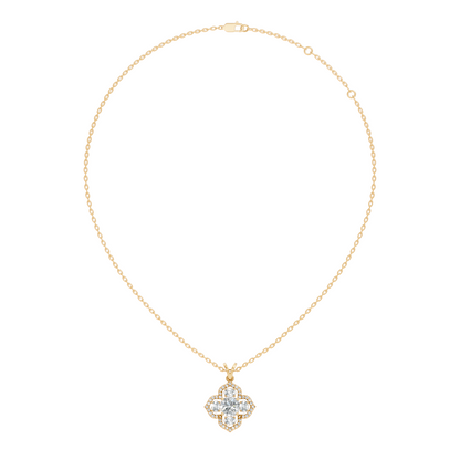 Elegant Round Lab-Grown Diamond Pendant In Colorless White Gold Perfect Gift - HIGHCARAT DIAMONDS