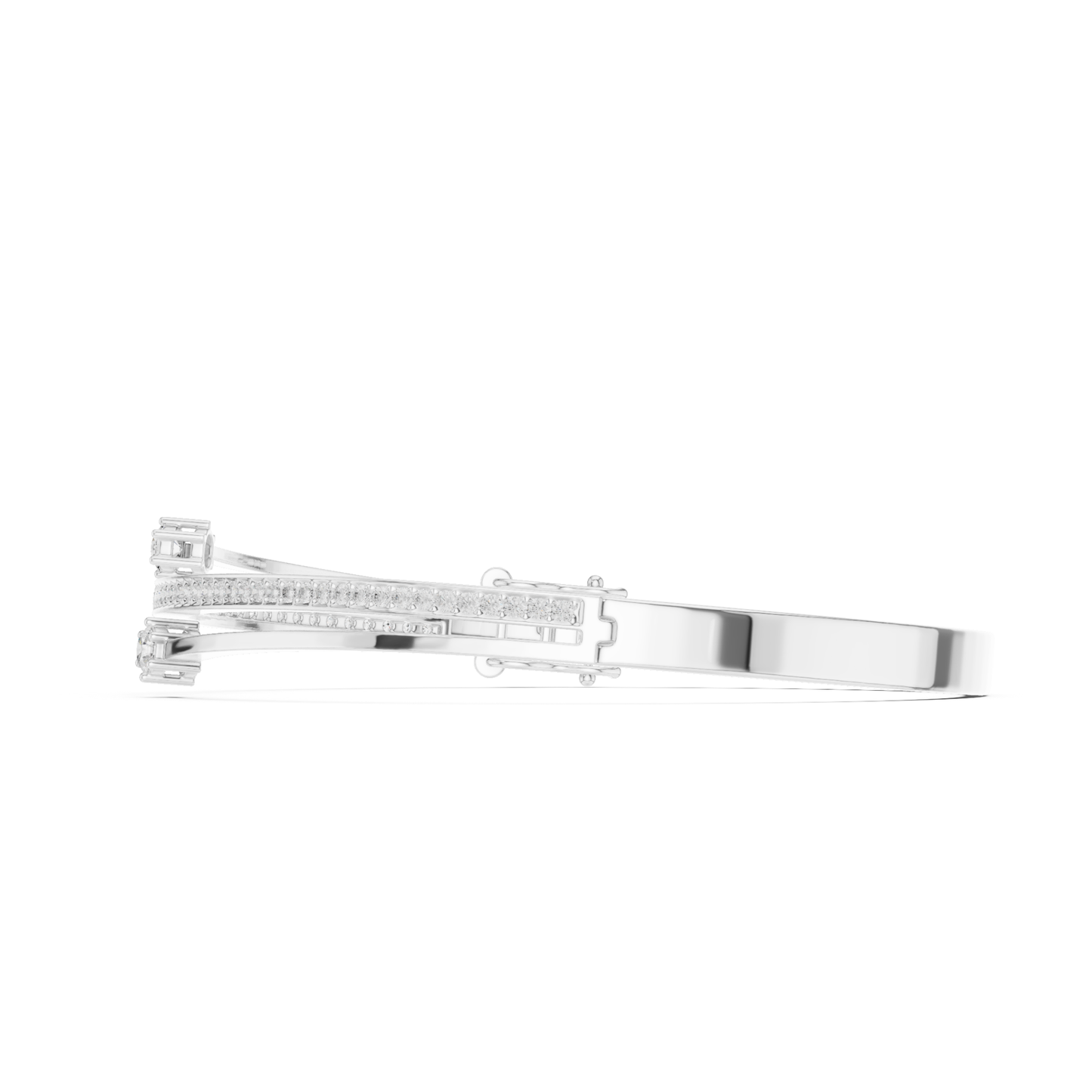 Unique Round Cut Lab Grown Diamond Wedding Bangle Bracelet Gift For Her - HIGHCARAT DIAMONDS