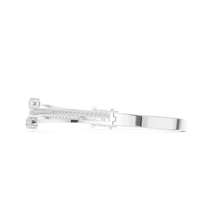 Unique Round Cut Lab Grown Diamond Wedding Bangle Bracelet Gift For Her - HIGHCARAT DIAMONDS