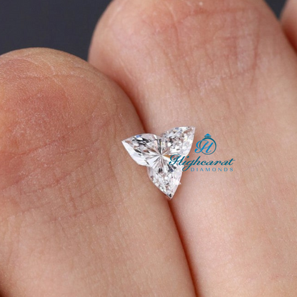 Loose Lotus Shape Diamond showcasing triangular geometry and detailed facet arrangement