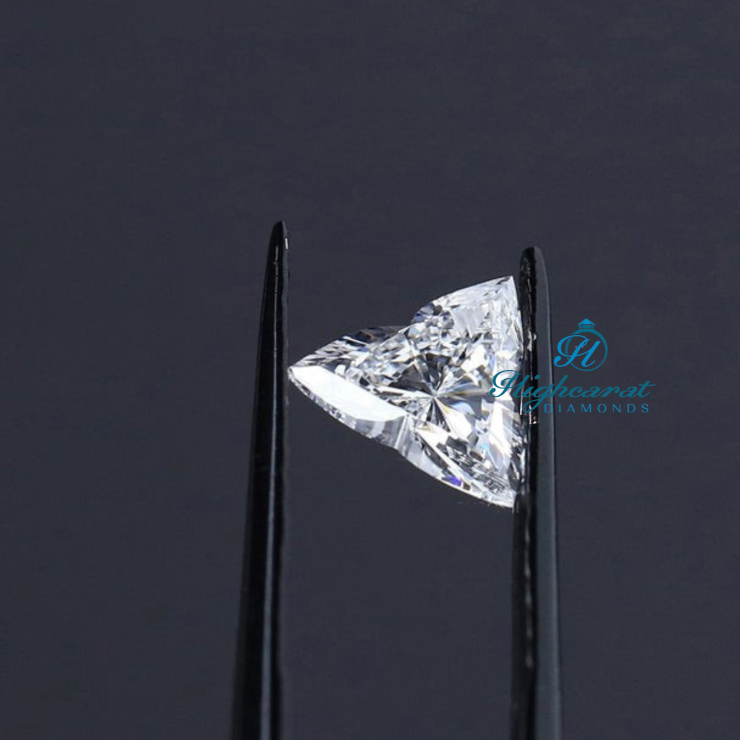 Precision Cut Lotus Shape Diamond featuring custom petal contours and reflective facets