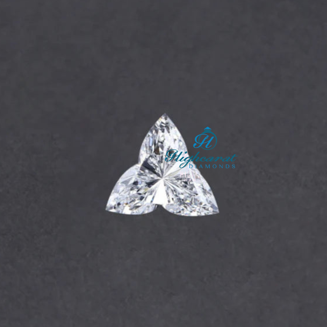 Fancy Lotus Shape Loose Diamond designed with trillion outline and refined faceting