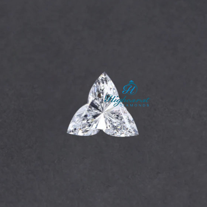 Fancy Lotus Shape Loose Diamond designed with trillion outline and refined faceting
