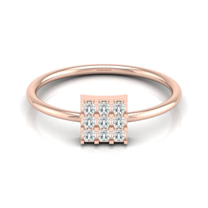 Unisex Diamond Ring for Wedding and Special Occasions 18K Solid Gold