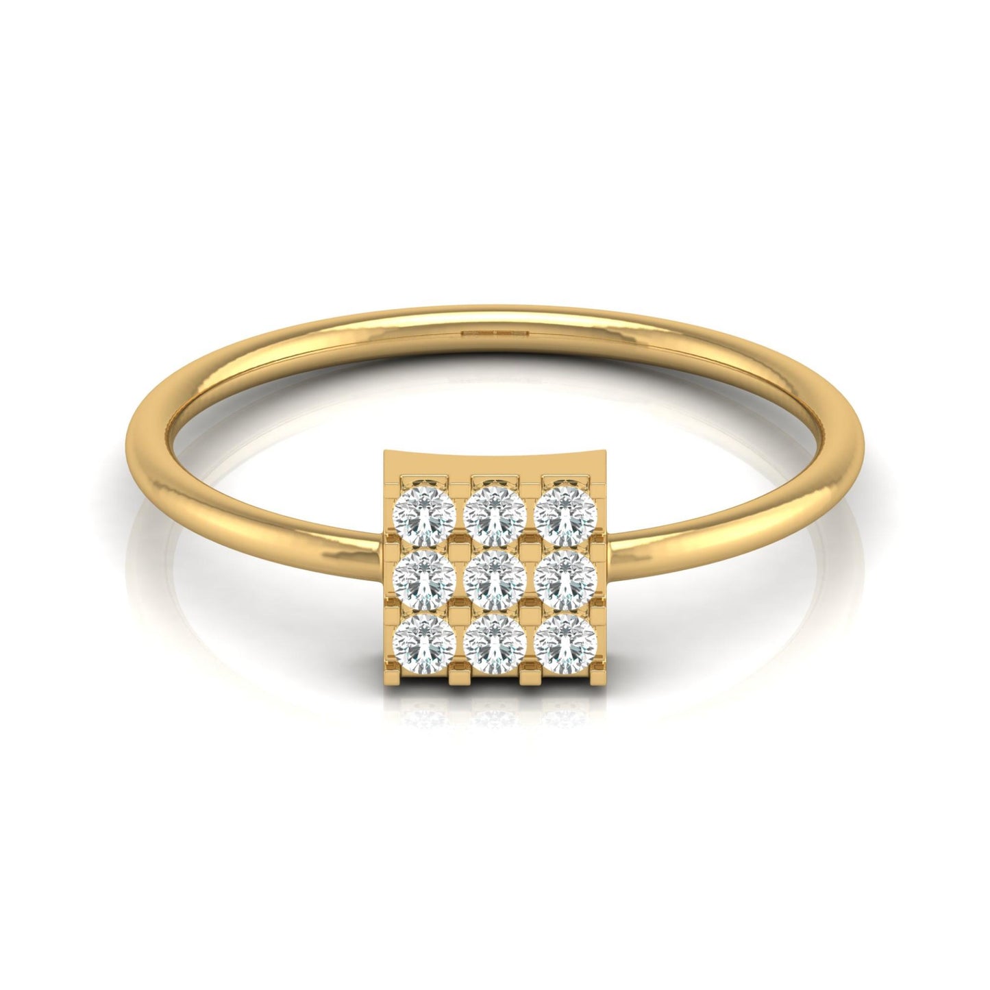 Unisex Diamond Ring for Wedding and Special Occasions 18K Solid Gold