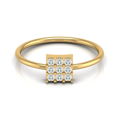 Unisex Diamond Ring for Wedding and Special Occasions 18K Solid Gold