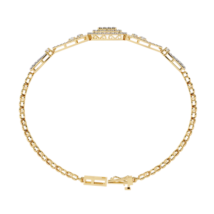 Vintage 1.07Ct Round Cut Lab Grown Diamond Antique Minimalist Perfect Sparkling Bridesmaid Cuff Bracelet - HIGHCARAT DIAMONDS