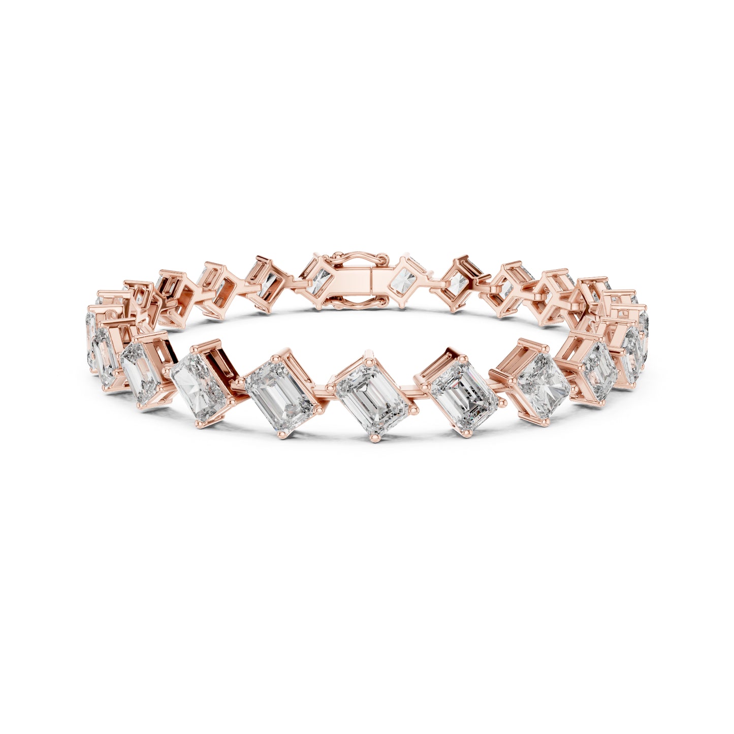 Vintage 15.79 Round Cut Lab Grown & Natural Diamond Unique Delicate Classic Dainty Stackable Tennis Bracelet For Her