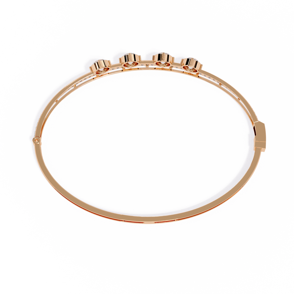 Vintage 2.32Ct Round Cut White Colorless Diamond Prong Set Sparkling Perfect Dainty Party Wear Bangle - HIGHCARAT DIAMONDS