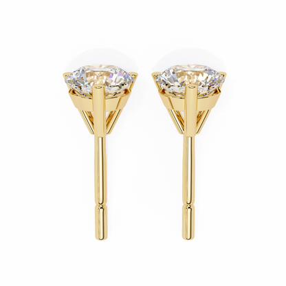 Vintage 2.57CTRound Cut Diamond 3 Prong Set Delicate Elegance Dainty Cluster Stud Earring For Her - HIGHCARAT DIAMONDS