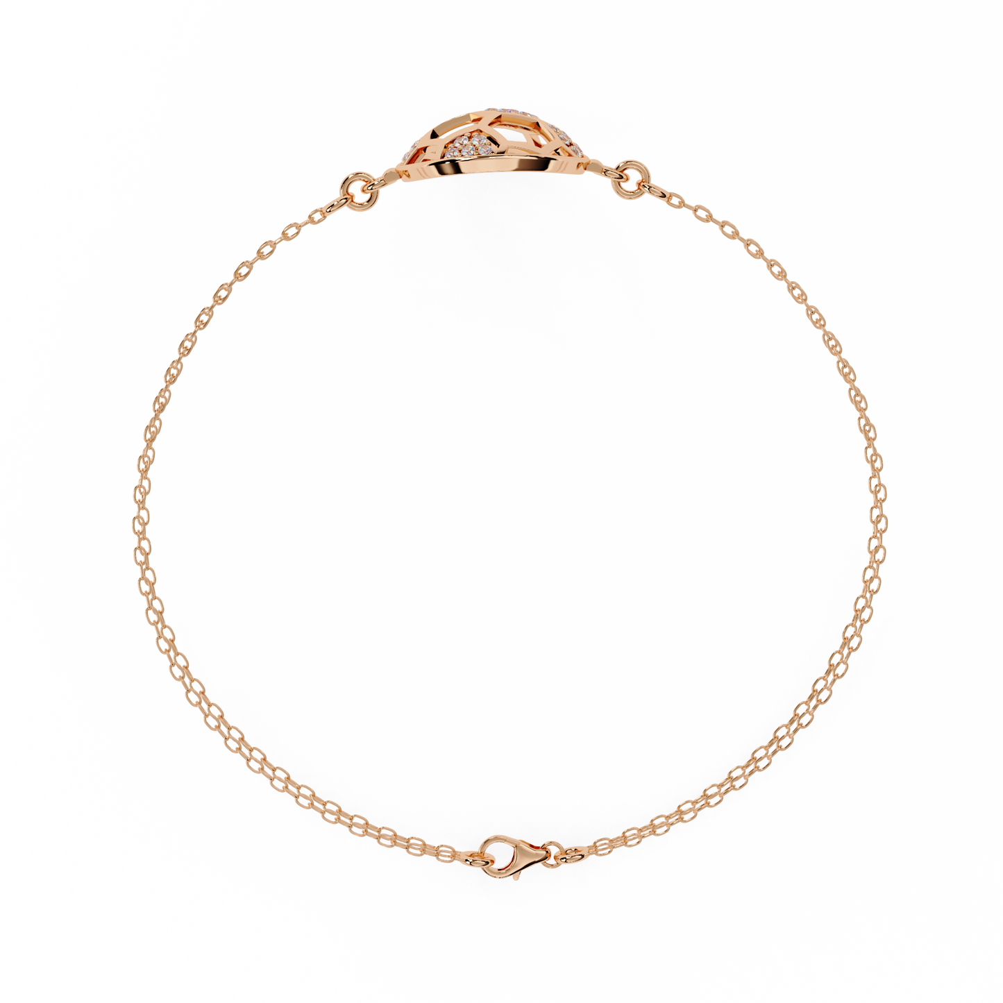 Vintage Circle Shape Round Cut Diamond Elegant Dainty Minimalist Statement Daily Wear Cuff Bracelet For Her - HIGHCARAT DIAMONDS