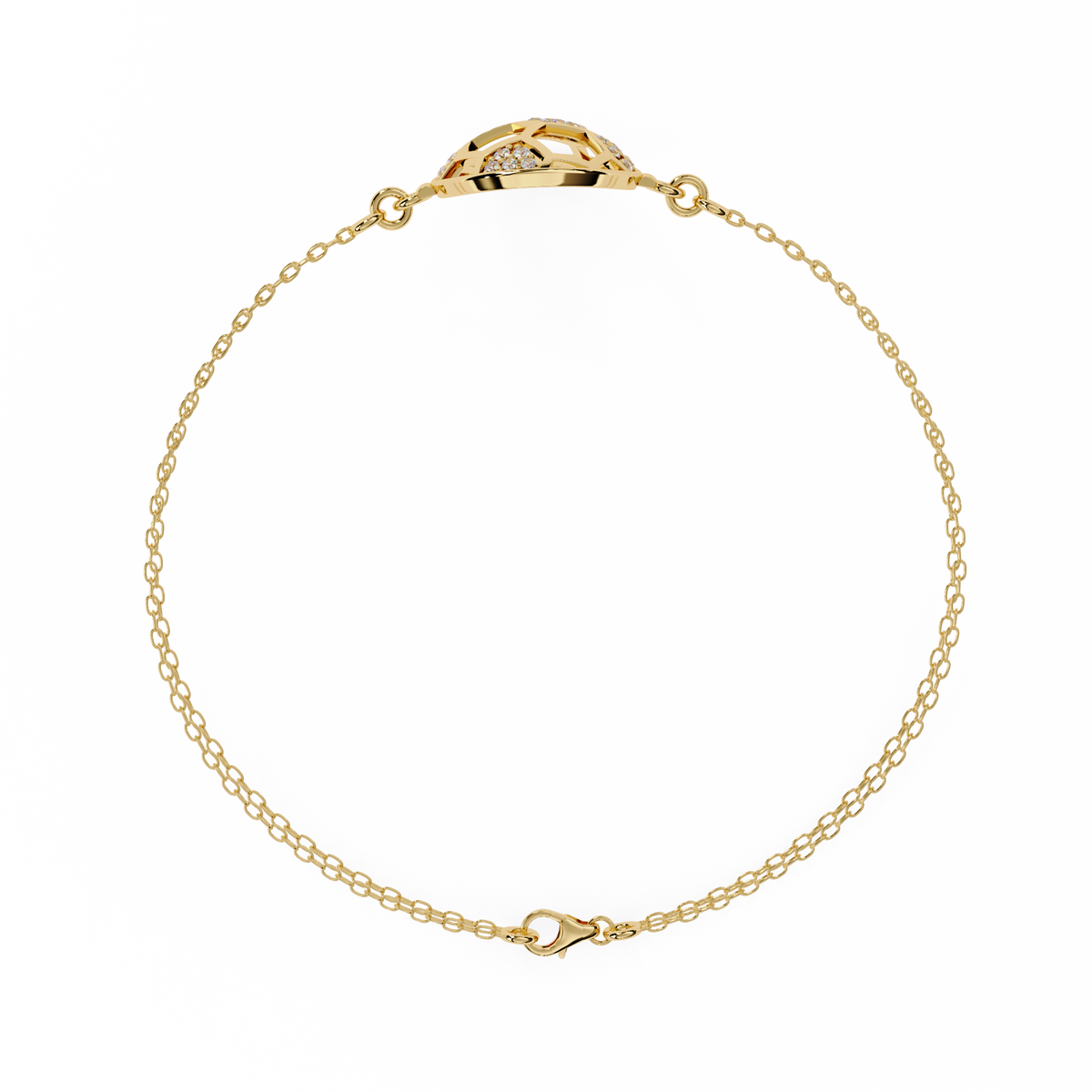 Vintage Circle Shape Round Cut Diamond Elegant Dainty Minimalist Statement Daily Wear Cuff Bracelet For Her - HIGHCARAT DIAMONDS