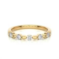 Vintage Inspired 0.26 CT Round Cut Diamond Eternity Band Wedding Ring Set For Women's - HIGHCARAT DIAMONDS