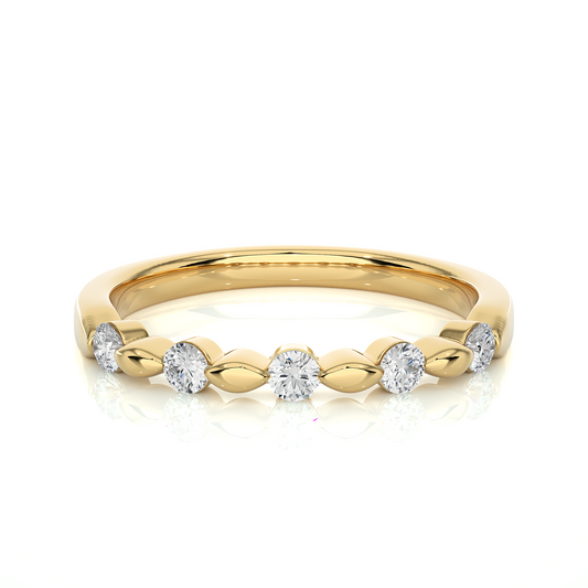 Vintage Inspired 0.26 CT Round Cut Diamond Eternity Band Wedding Ring Set For Women's - HIGHCARAT DIAMONDS