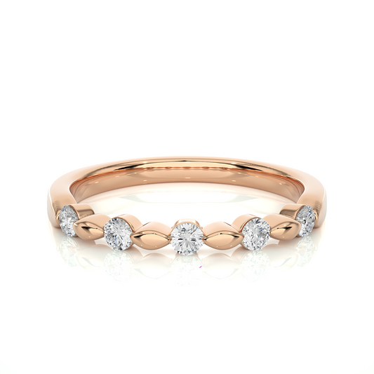 Vintage Inspired 0.26 CT Round Cut Diamond Eternity Band Wedding Ring Set For Women's - HIGHCARAT DIAMONDS