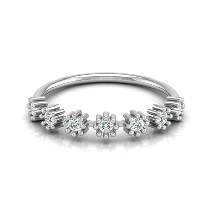 Vintage Inspired  Round Diamond Ring Solid Gold Wedding Band  For Women's - HIGHCARAT DIAMONDS
