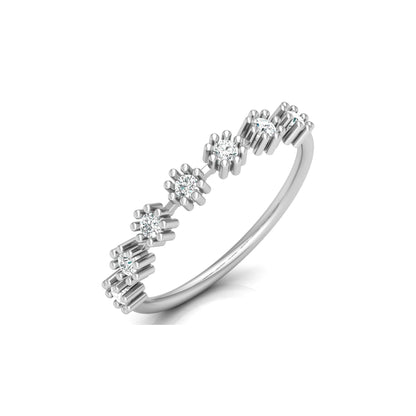 Vintage Inspired  Round Diamond Ring Solid Gold Wedding Band  For Women's - HIGHCARAT DIAMONDS
