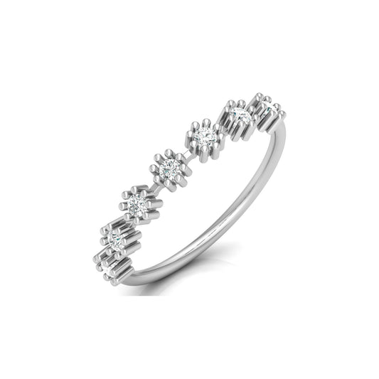 Vintage Inspired  Round Diamond Ring Solid Gold Wedding Band  For Women's - HIGHCARAT DIAMONDS