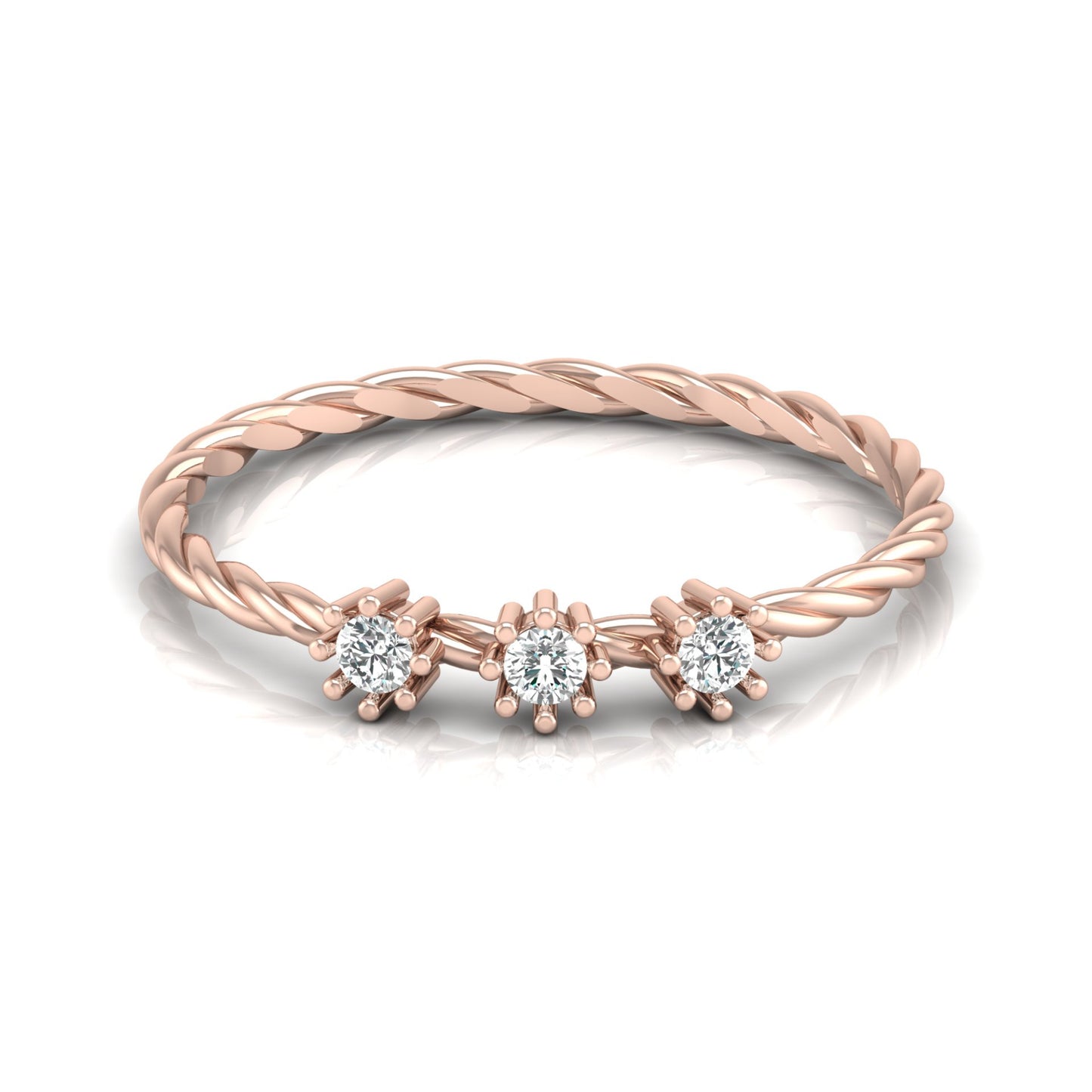 Vintage Inspired Round Labgrown Diamond Wedding Ring Personalized Diamond Ring Gift For Anniversary - HIGHCARAT DIAMONDS