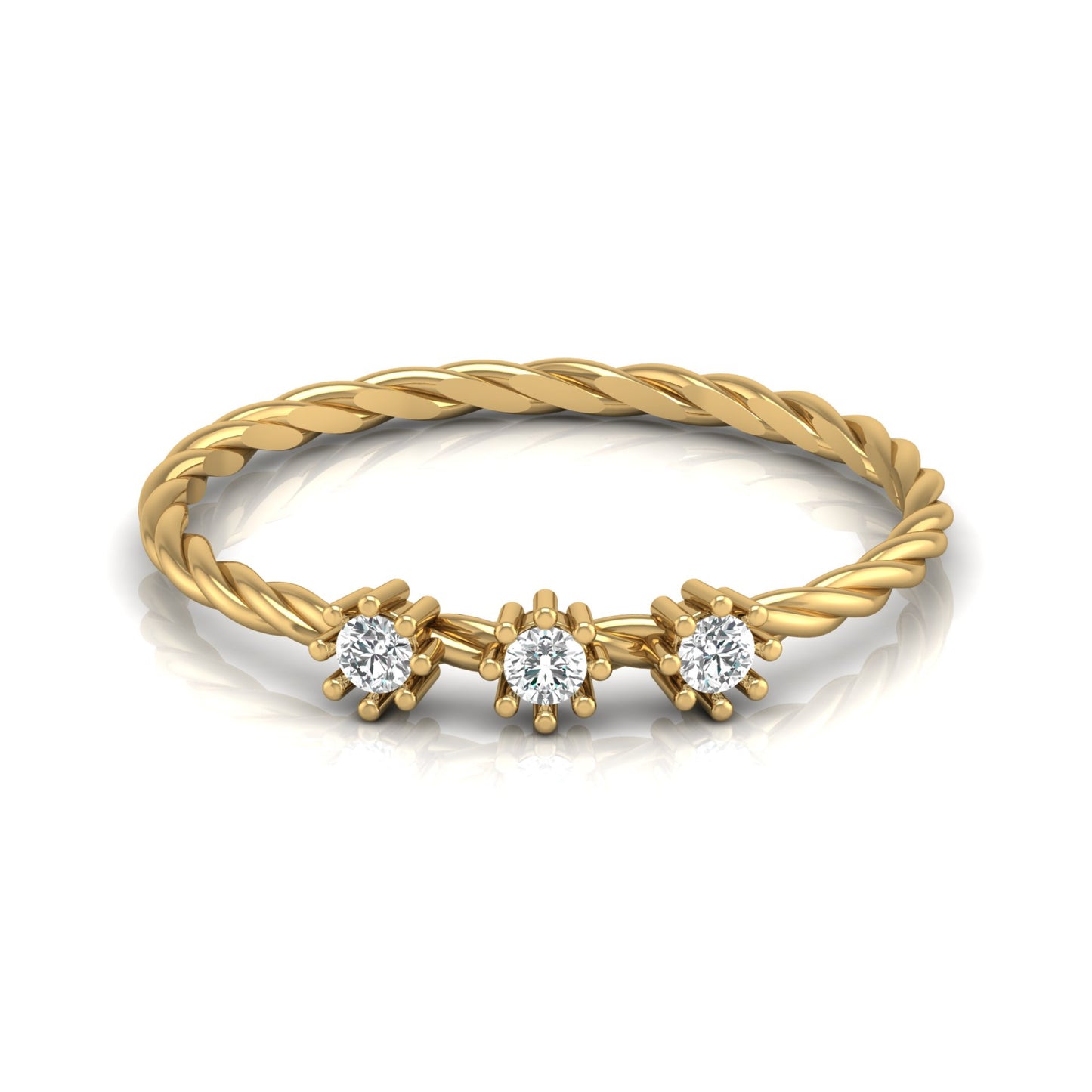 Vintage Inspired Round Labgrown Diamond Wedding Ring Personalized Diamond Ring Gift For Anniversary - HIGHCARAT DIAMONDS