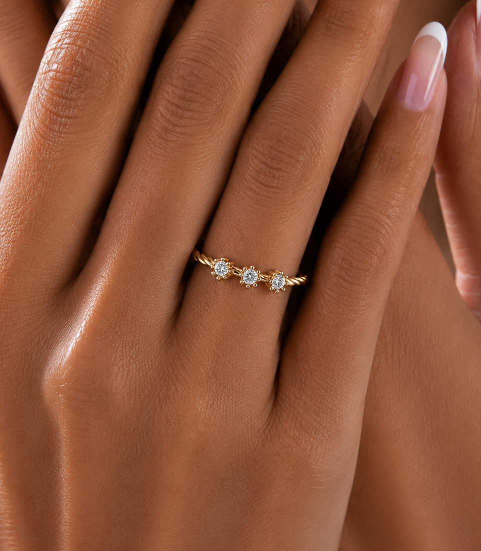 Vintage Inspired Round Labgrown Diamond Wedding Ring Personalized Diamond Ring Gift For Anniversary - HIGHCARAT DIAMONDS
