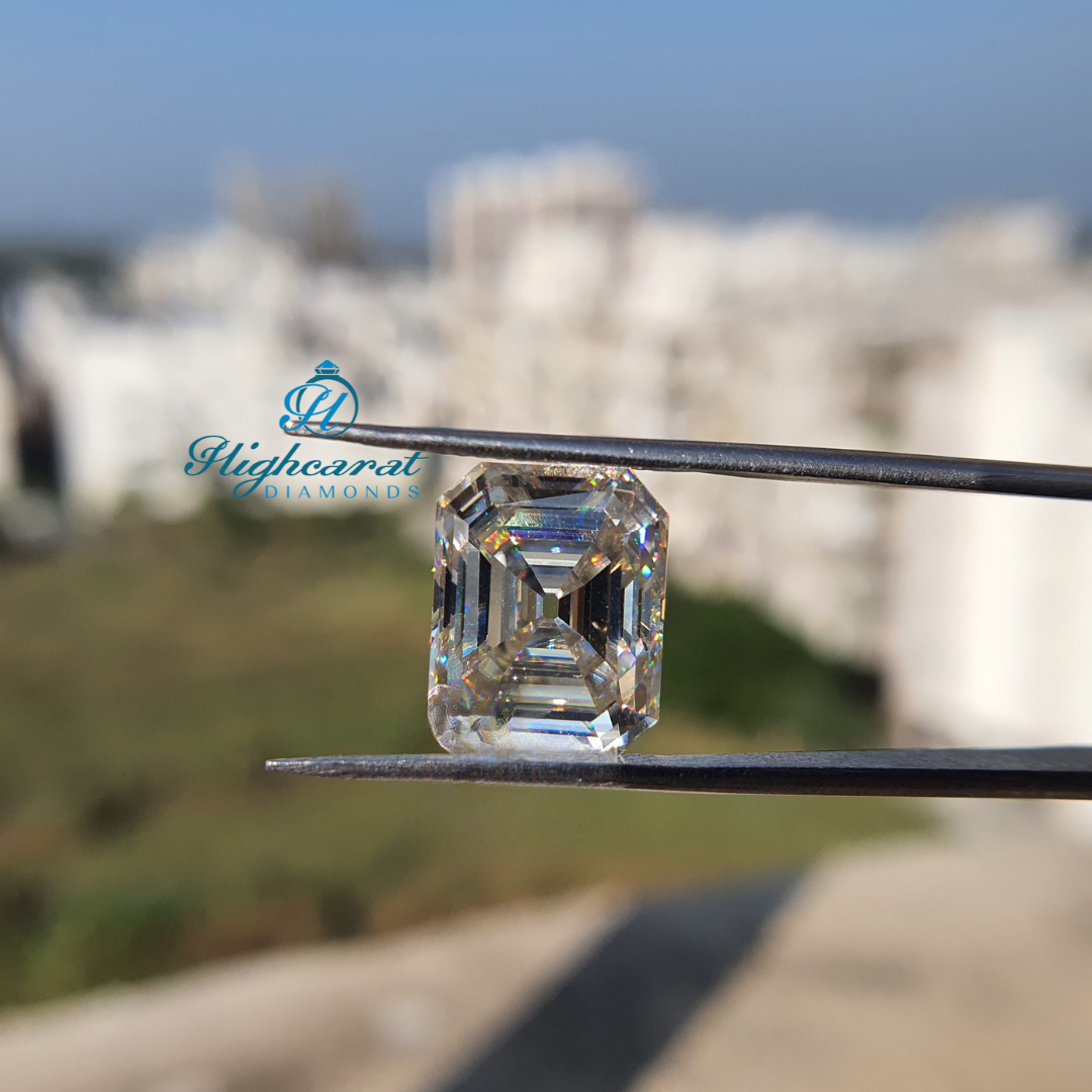 Old Mine Elongated Asscher Cut Diamond Lab Grown Diamond For All Jewelry - HIGHCARAT DIAMONDS