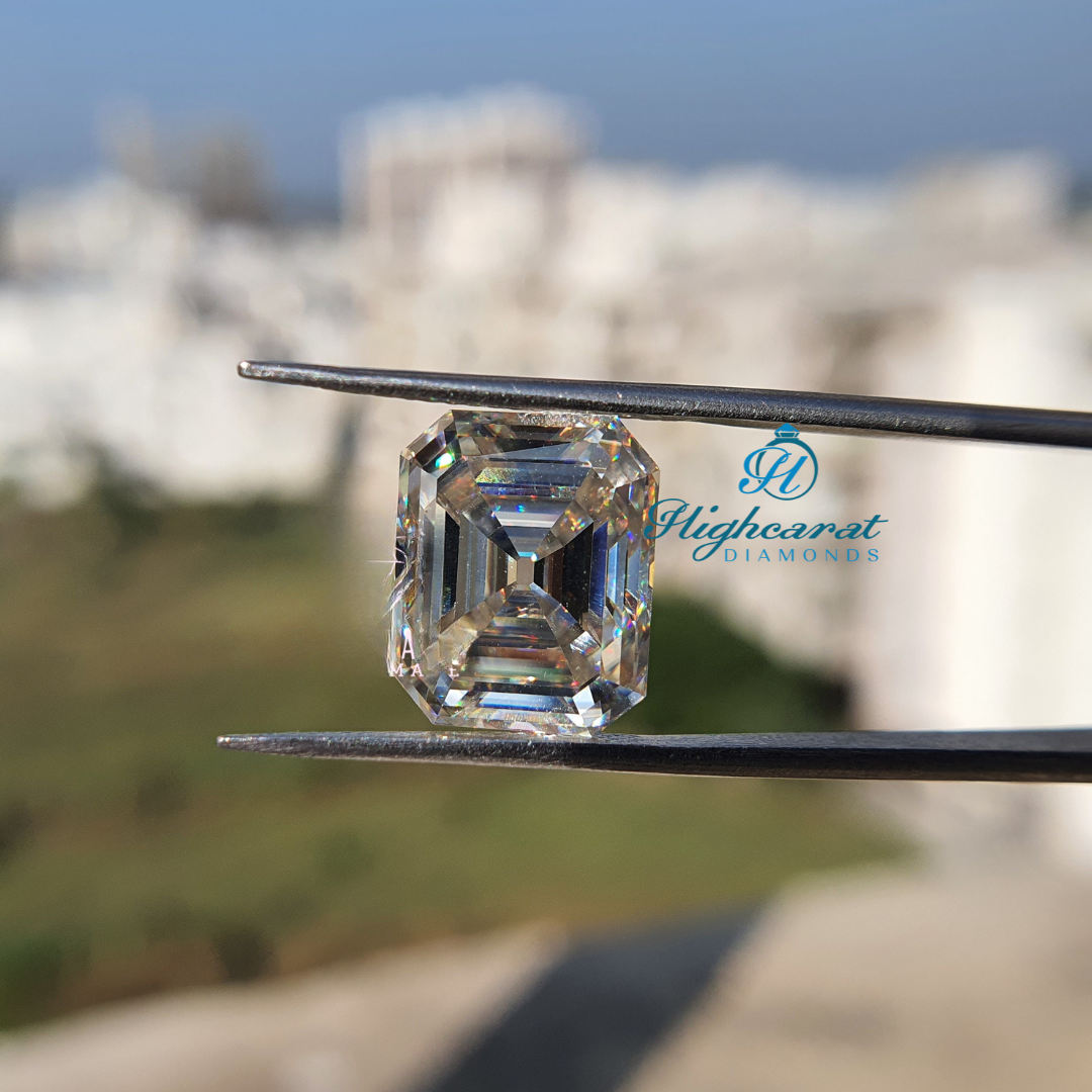 Old Mine Elongated Asscher Cut Diamond Lab Grown Diamond For All Jewelry - HIGHCARAT DIAMONDS