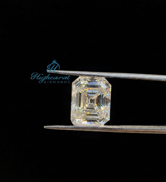 Old Mine Elongated Asscher Cut Diamond Lab Grown Diamond For All Jewelry - HIGHCARAT DIAMONDS