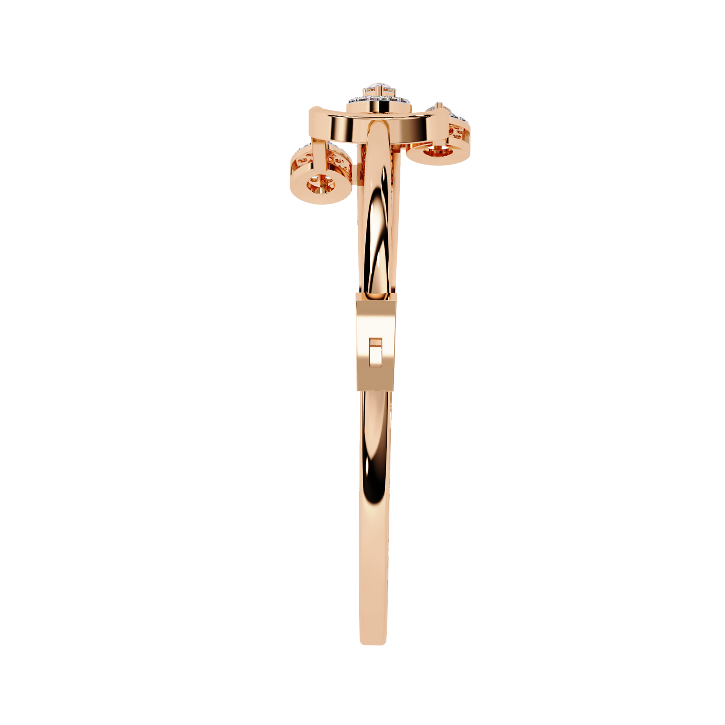 Vintage Pear And Round Cut High Quality Diamond Antique Statement Halo Style  Perfect Bangle For Her - HIGHCARAT DIAMONDS