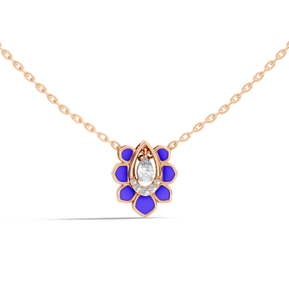 Vintage Pear Cut Labgrown Diamond Pendant With 14K White Gold Delicate Minimalist Jewelry For Her