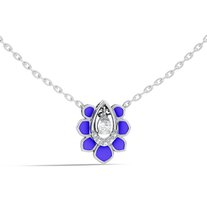 Vintage Pear Cut Labgrown Diamond Pendant With 14K White Gold Delicate Minimalist Jewelry For Her