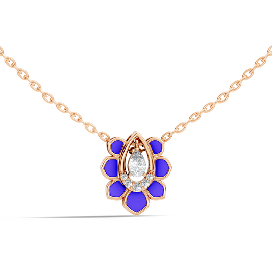 Vintage Pear Cut Labgrown Diamond Pendant With 14K White Gold Delicate Minimalist Jewelry For Her