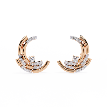 Vintage Round Cut Diamond Antique Cluster Minimalist Push Back Classic Stud Earring For Women's - HIGHCARAT DIAMONDS