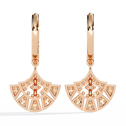 Vintage Round Cut Top Grade Diamond Antique Elegant Classic Handmade Wedding Hoop Earring For Her - HIGHCARAT DIAMONDS