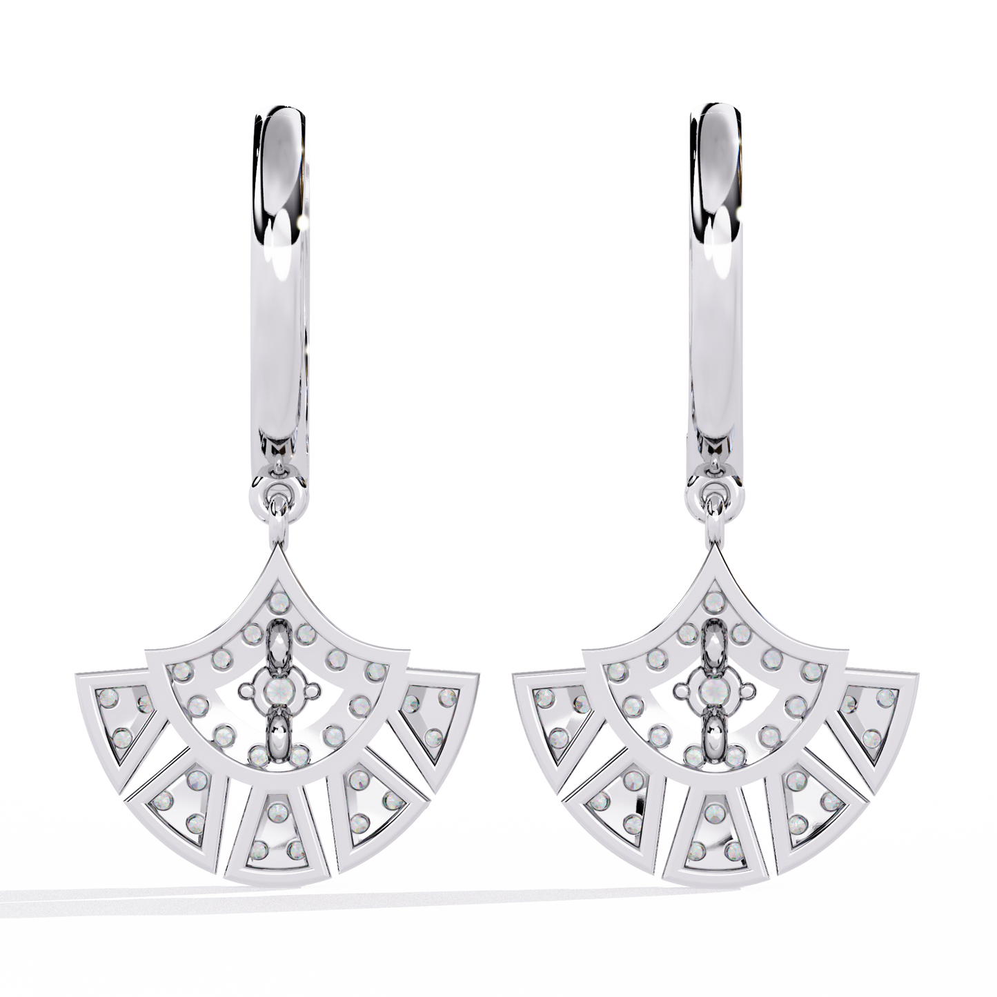 Vintage Round Cut Top Grade Diamond Antique Elegant Classic Handmade Wedding Hoop Earring For Her - HIGHCARAT DIAMONDS