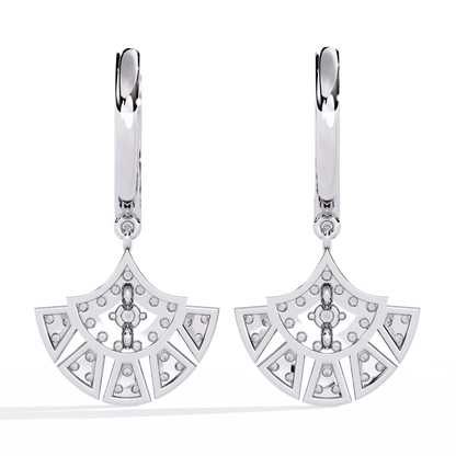 Vintage Round Cut Top Grade Diamond Antique Elegant Classic Handmade Wedding Hoop Earring For Her - HIGHCARAT DIAMONDS