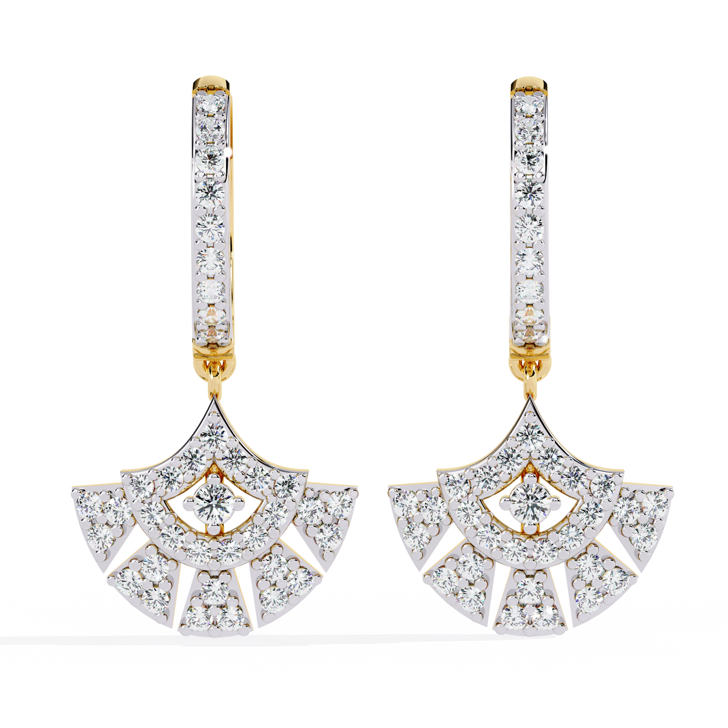 Vintage Round Cut Top Grade Diamond Antique Elegant Classic Handmade Wedding Hoop Earring For Her - HIGHCARAT DIAMONDS