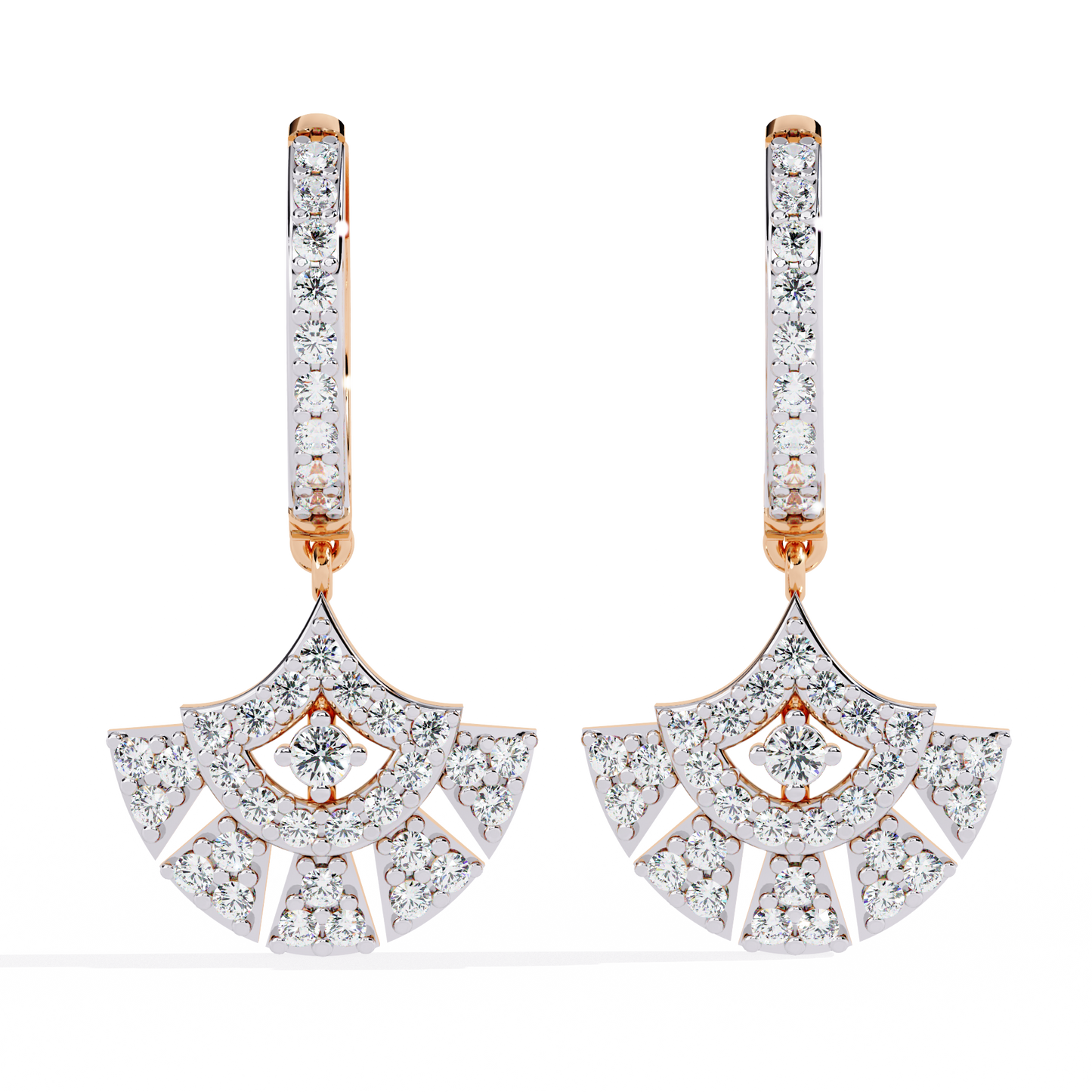 Vintage Round Cut Top Grade Diamond Antique Elegant Classic Handmade Wedding Hoop Earring For Her - HIGHCARAT DIAMONDS