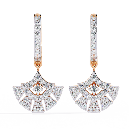 Vintage Round Cut Top Grade Diamond Antique Elegant Classic Handmade Wedding Hoop Earring For Her - HIGHCARAT DIAMONDS