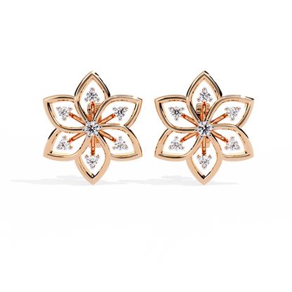 Vintage Round Cut Top Grade Diamond Unique Art Deco Dainty Party Wear Stud Earring For Women - HIGHCARAT DIAMONDS