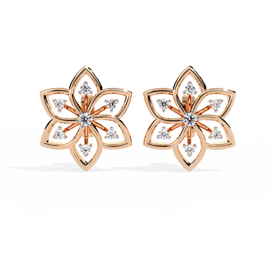 Vintage Round Cut Top Grade Diamond Unique Art Deco Dainty Party Wear Stud Earring For Women - HIGHCARAT DIAMONDS