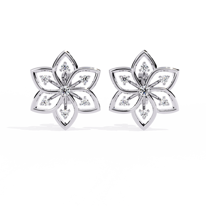 Vintage Round Cut Top Grade Diamond Unique Art Deco Dainty Party Wear Stud Earring For Women - HIGHCARAT DIAMONDS