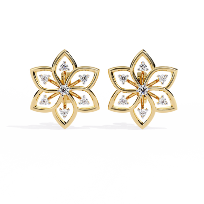 Vintage Round Cut Top Grade Diamond Unique Art Deco Dainty Party Wear Stud Earring For Women - HIGHCARAT DIAMONDS
