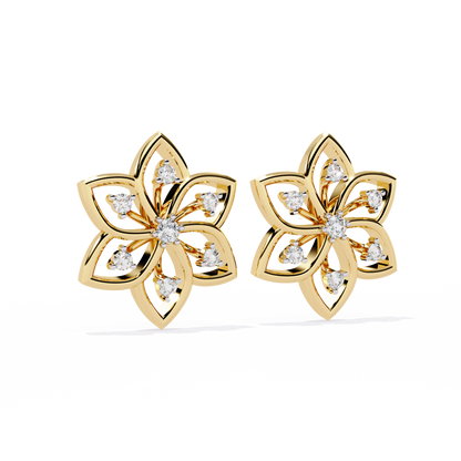 Vintage Round Cut Top Grade Diamond Unique Art Deco Dainty Party Wear Stud Earring For Women - HIGHCARAT DIAMONDS